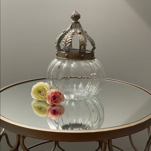 Crown topped glass decoration